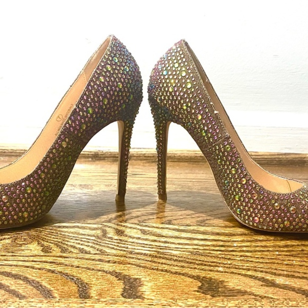 Vigo Fiore Iridescent Rhinestone Size 7 - Picture 3 of 5